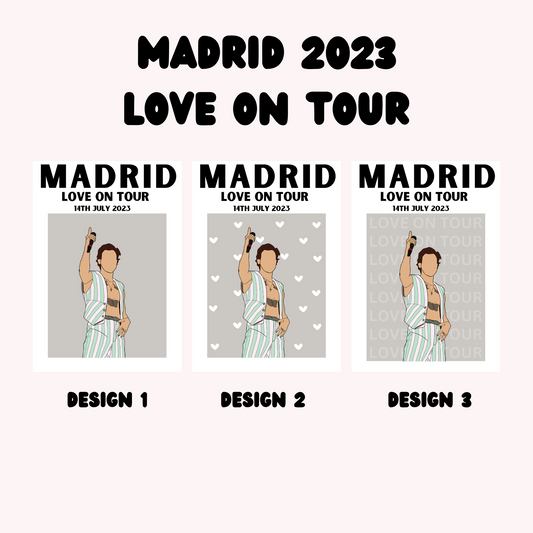 Harry Styles Madrid Poster | Love on Tour Poster | HSLOT 23 Madrid Poster | Harry Styles Posters
