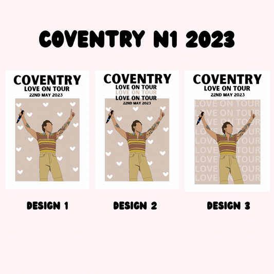 Harry Styles Coventry Night 1 Poster | Love on Tour Poster | HSLOT 23 Coventry N1 Poster | Harry Styles Poster