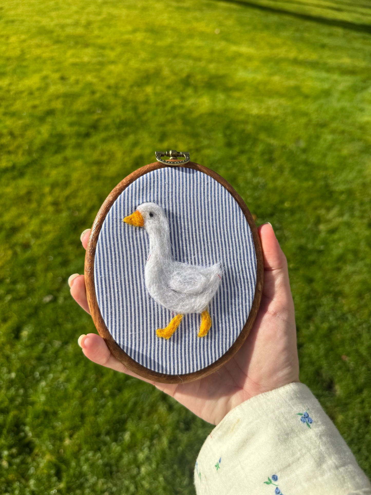 Custom Felted Silly Goose Nursery Wall Art