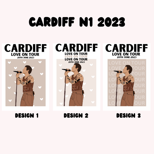 Harry Styles Cardiff Night 1 Poster | Love on Tour Poster | HSLOT 23 Cardiff N1 Poster | Harry Styles Posters