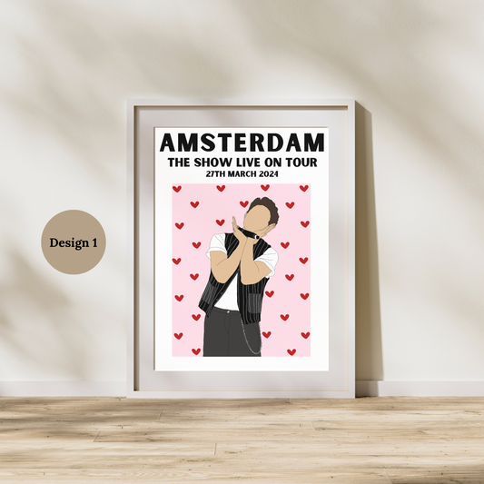 Niall Horan Amsterdam Poster | The show live on tour poster | TSLOT 24