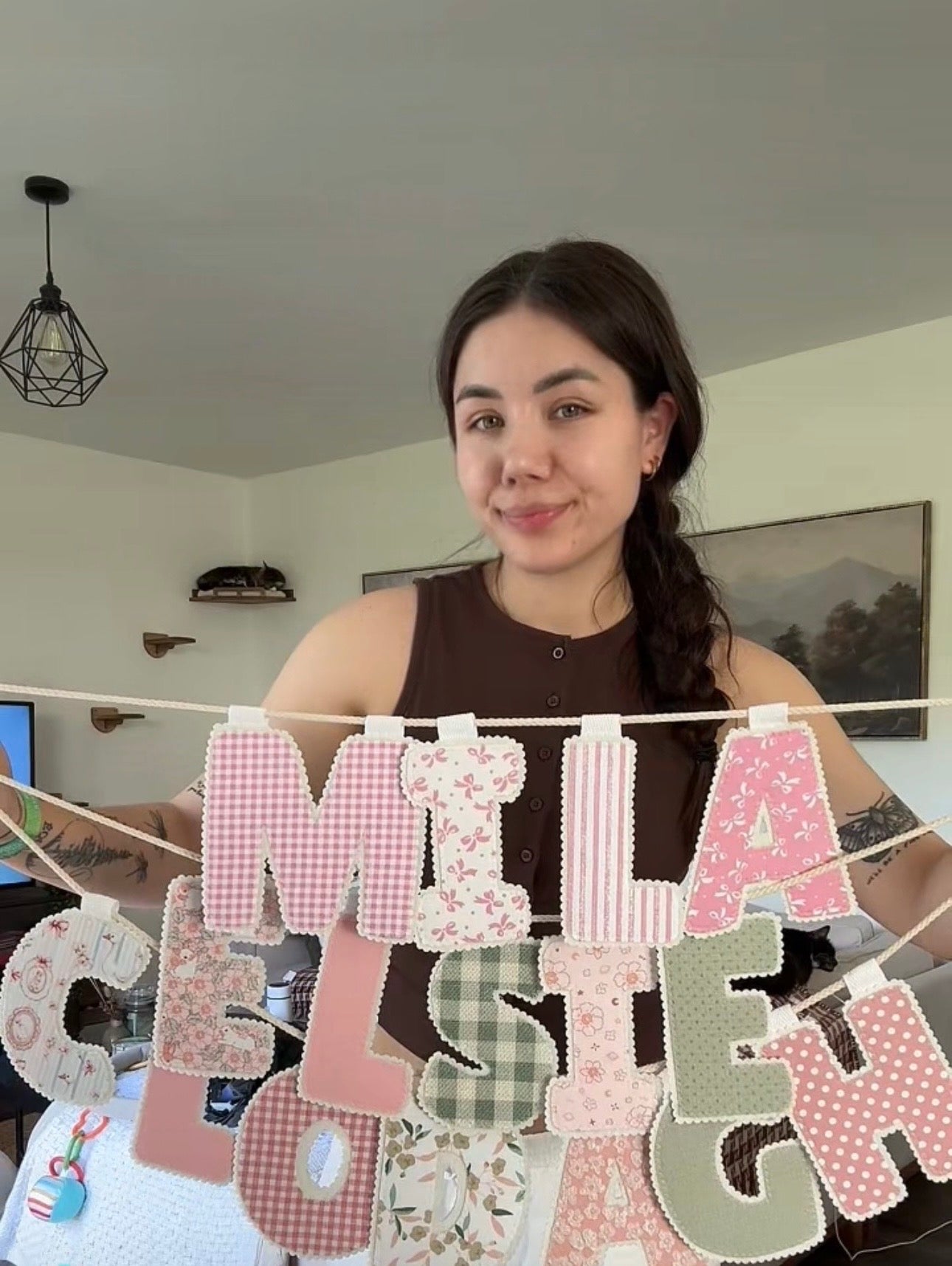 Name Banner | Cream Border | My Fabrics