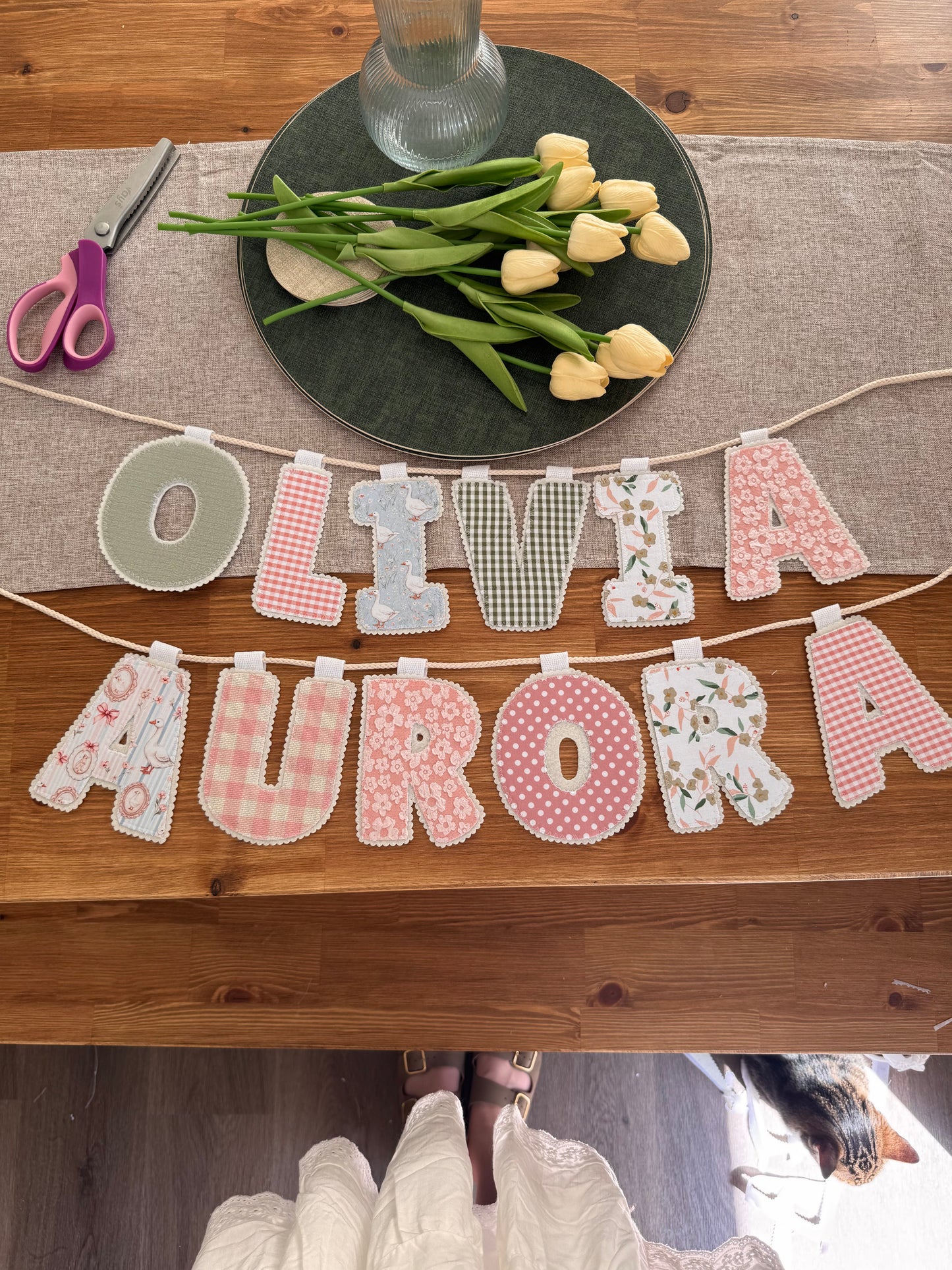 Name Banner | Cream Border | My Fabrics