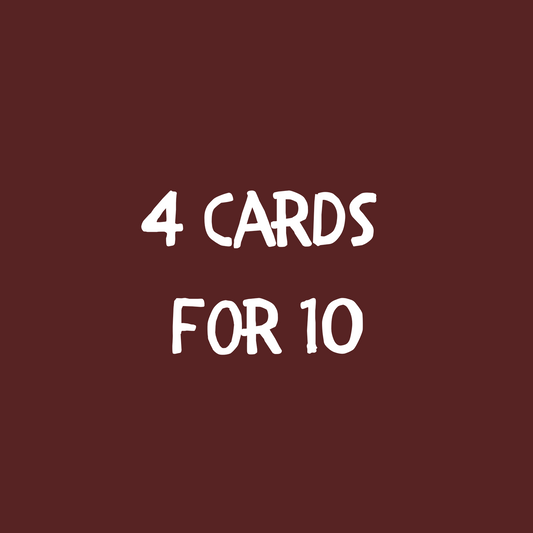 4 cards for £10