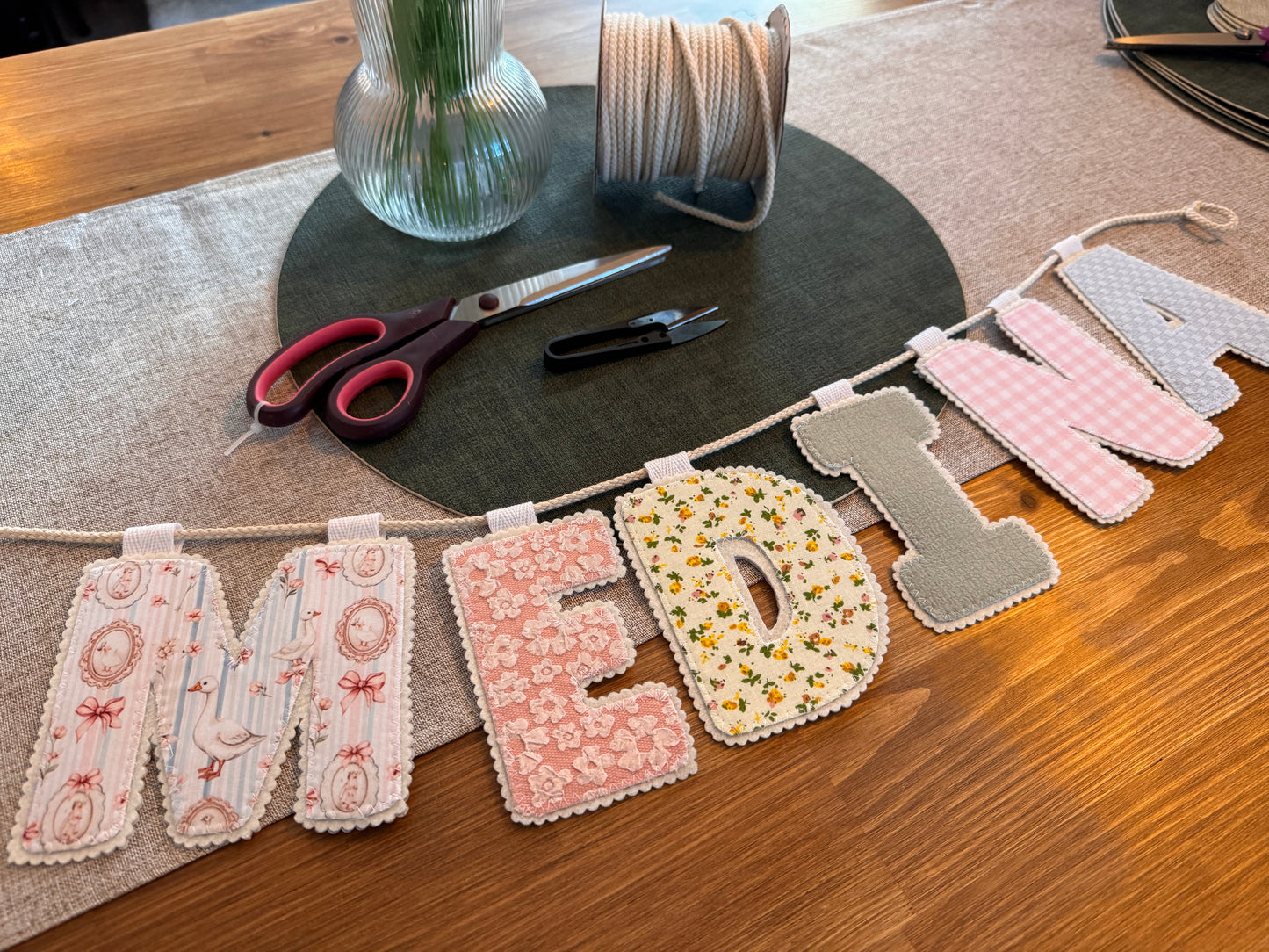 Name Banner | Cream Border | My Fabrics