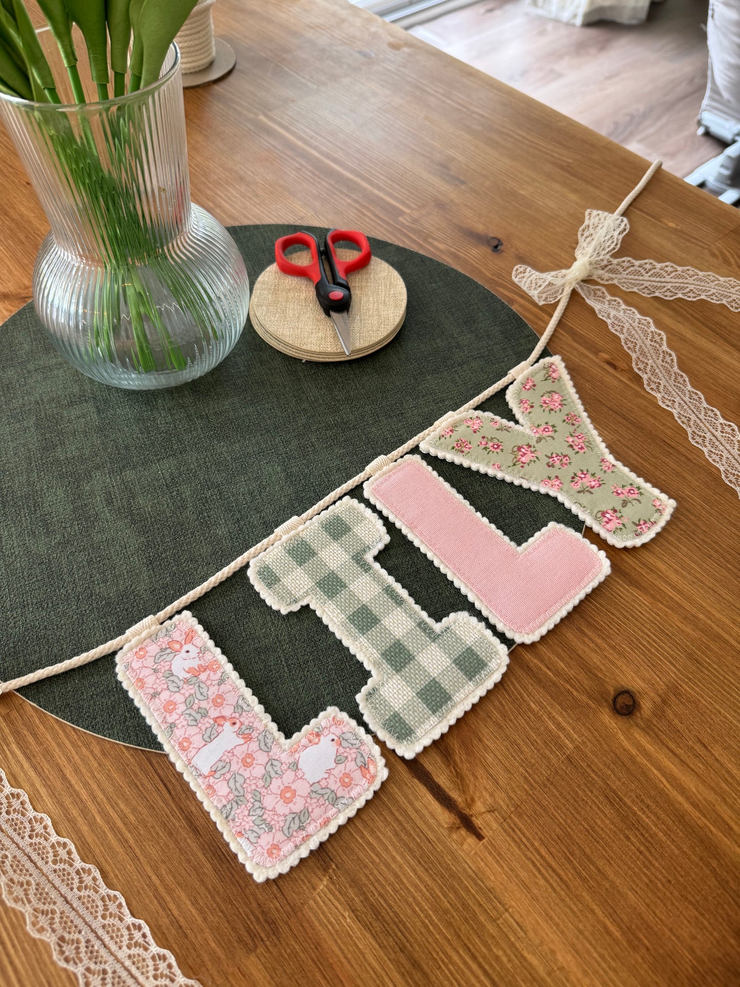 Name Banner | Cream Border | My Fabrics