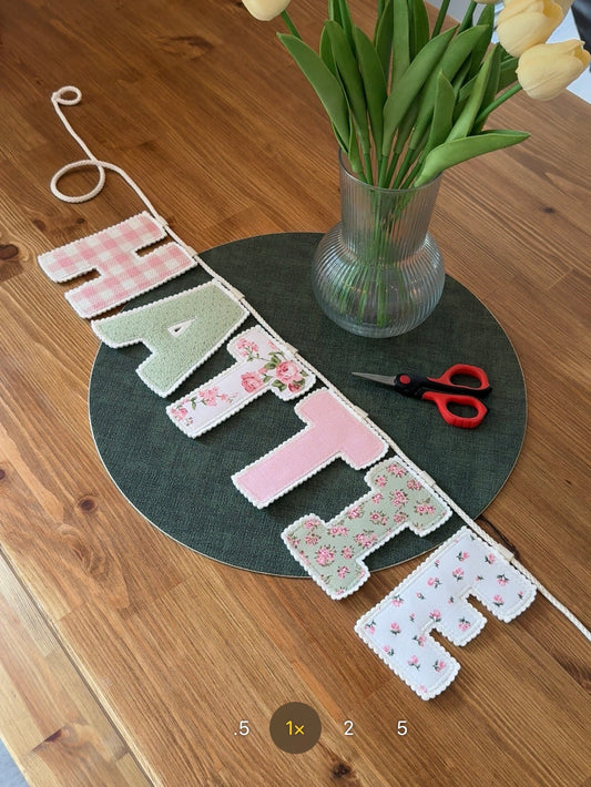 Name Banner | Cream Border | My Fabrics