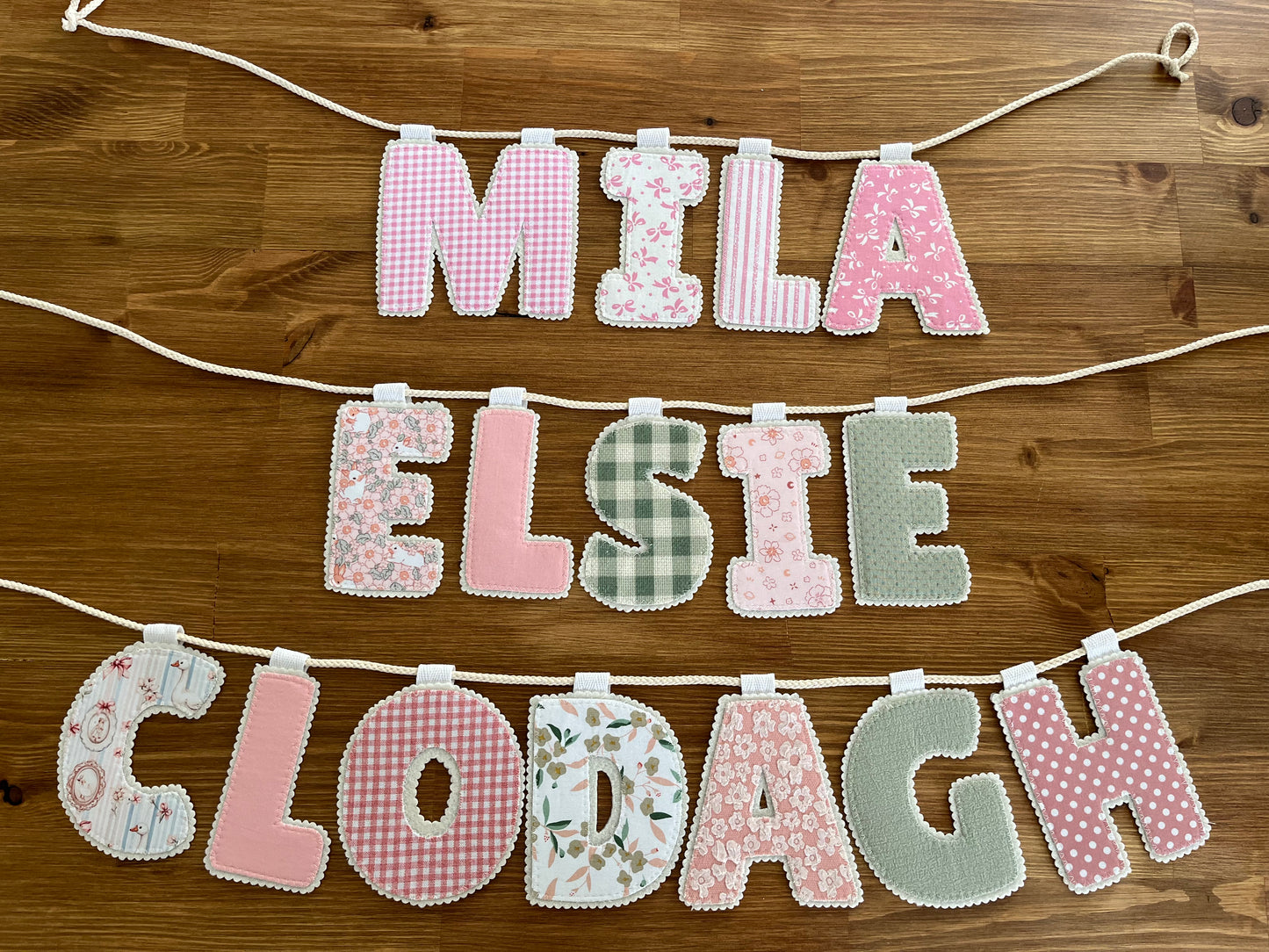 Name Banner | Cream Border | My Fabrics