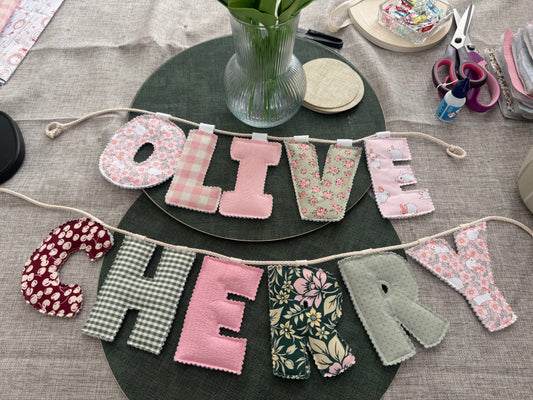 Keepsake Name Banner | Puffy Letters | COMING SOON