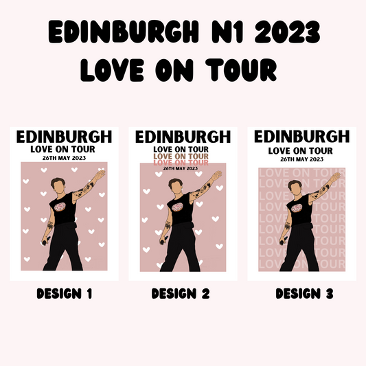 Harry Styles Edinburgh Night 1 Poster | Love on Tour Poster | HSLOT 23 Edinburgh N1 Poster | Harry Styles Posters