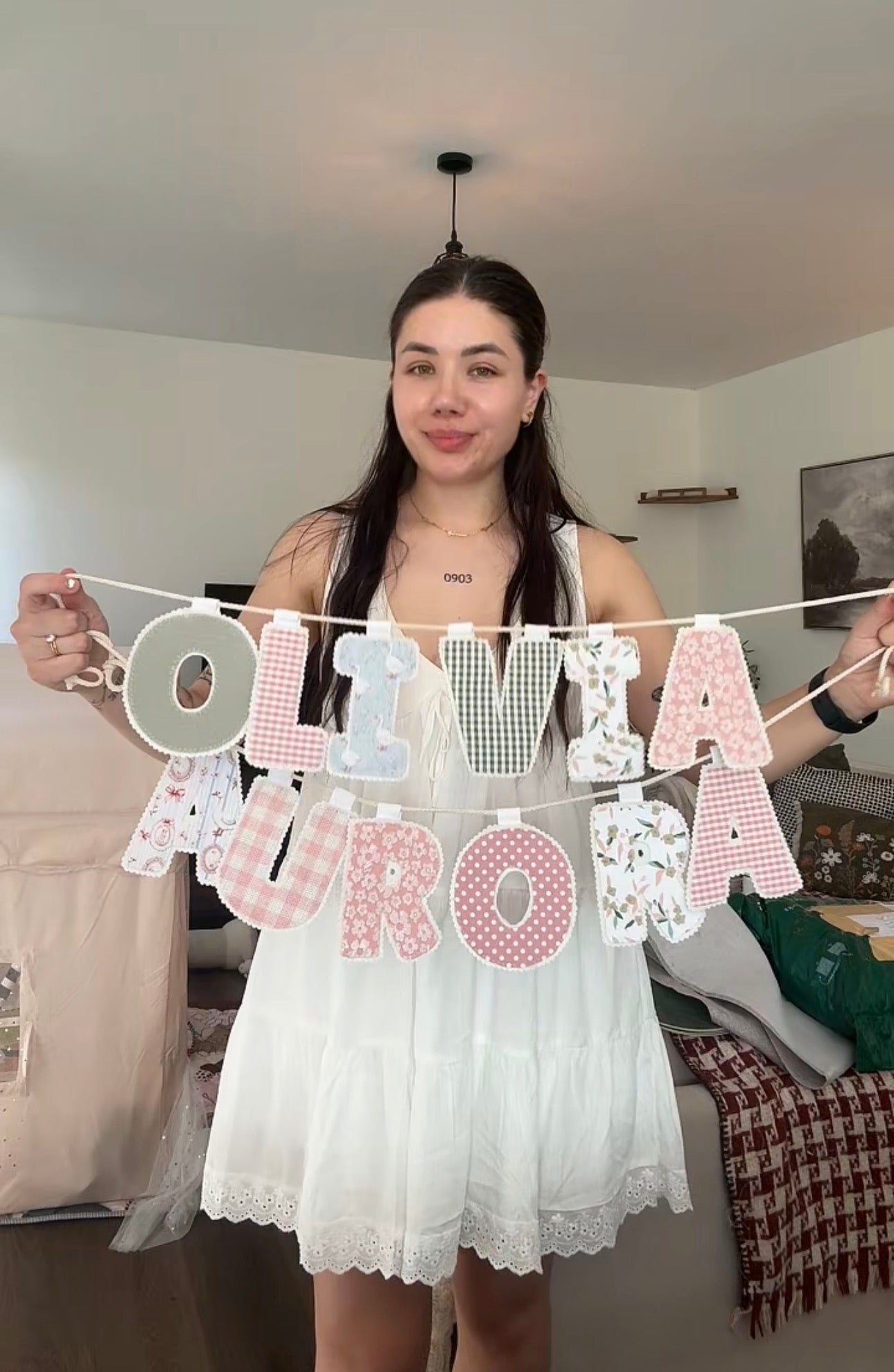 Name Banner | Cream Border | My Fabrics