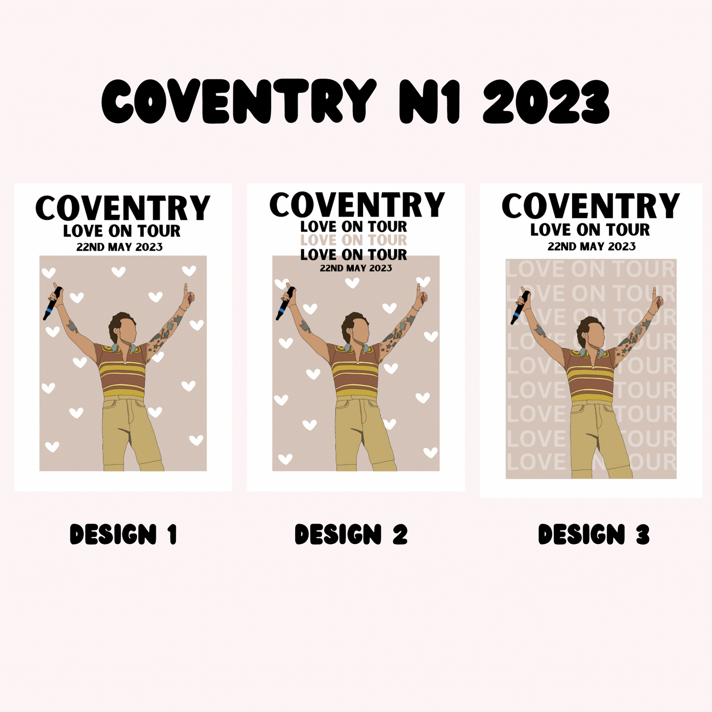Harry Styles Coventry Night 1 Poster | Love on Tour Poster | HSLOT 23 Coventry N1 Poster | Harry Styles Poster