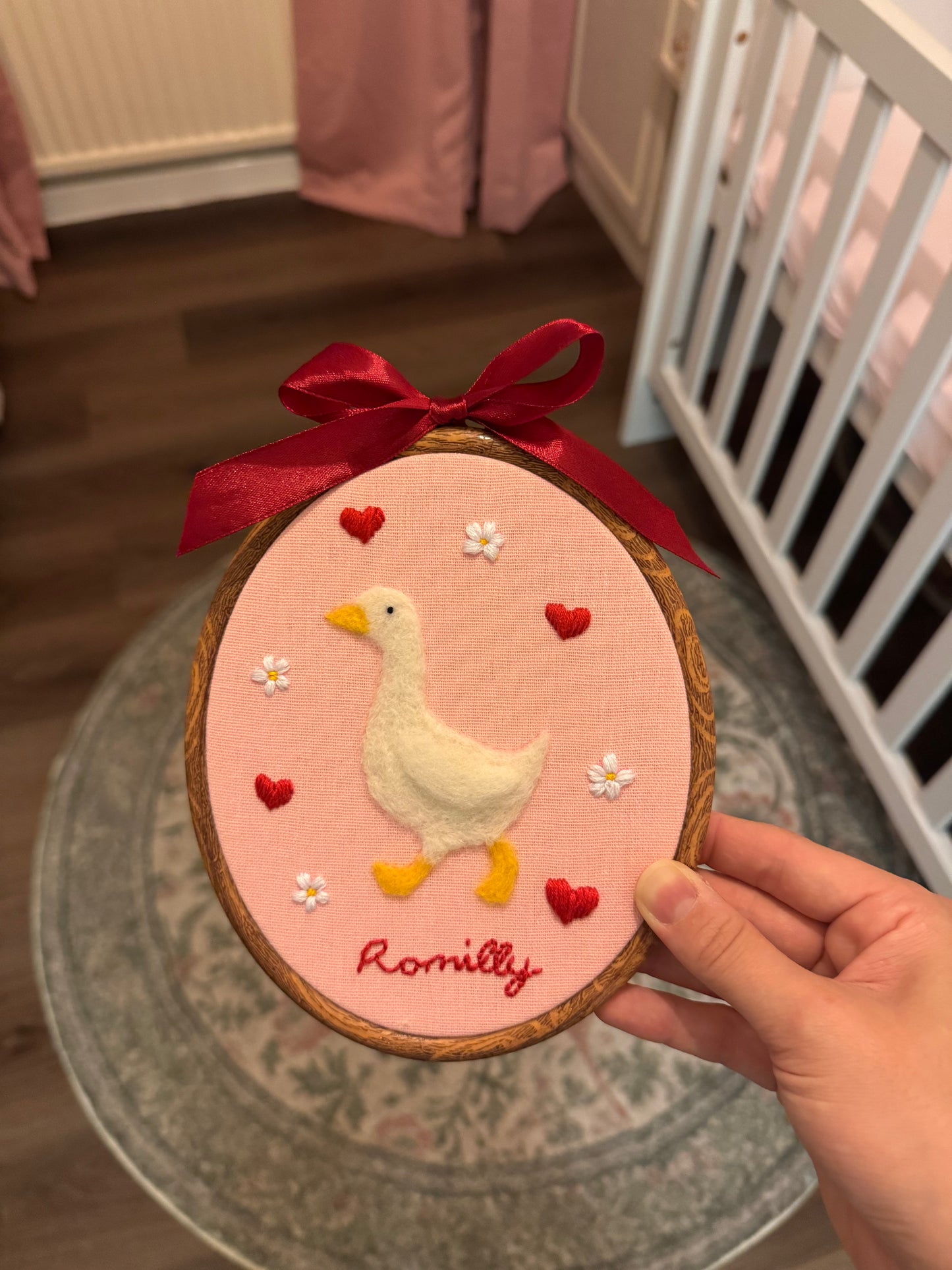 Custom Felted Silly Goose Nursery Wall Art