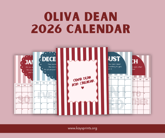 Olivia Dean 2026 Calendar