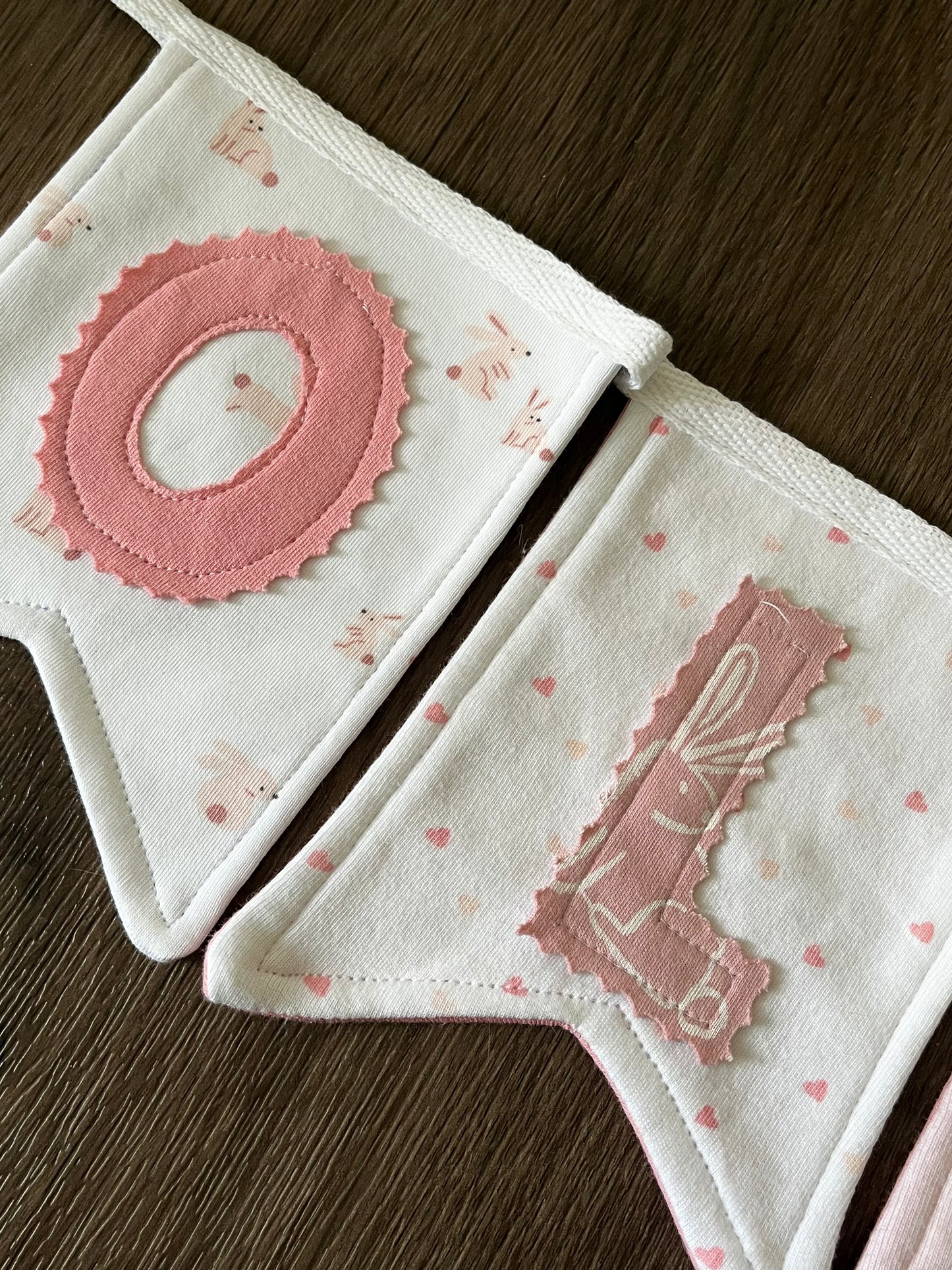 Custom Name Banner | Made From Your Babys Clothes