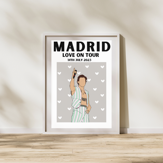 Harry Styles Madrid Poster | Love on Tour Poster | HSLOT 23 Madrid Poster | Harry Styles Posters